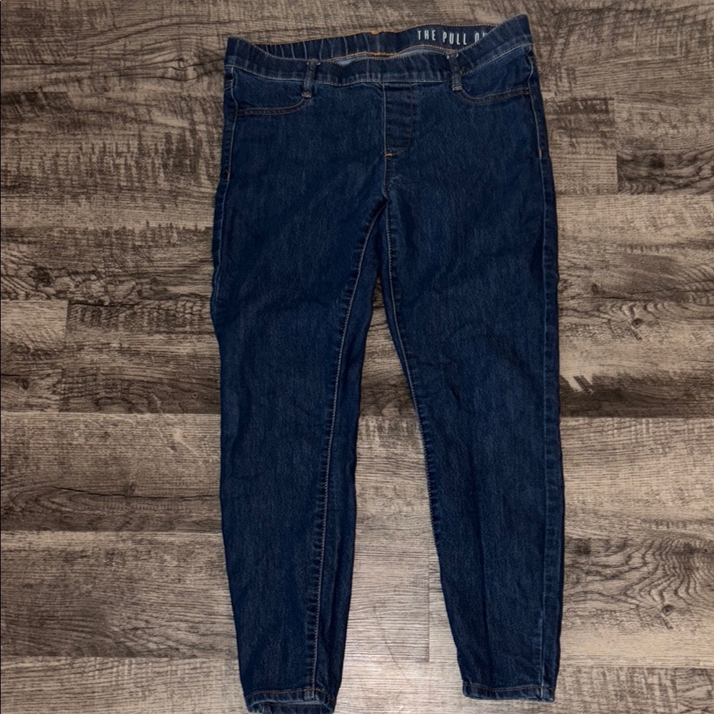 The Pull On Jean Size 8 Dark Blue Denim Jeans